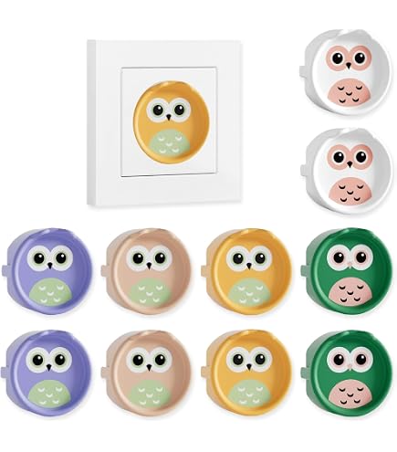 Lot De 6 Cache-P Rises Silicone Ours Dessin Animé - Protection Poussière Type F Blanc & Couleurs