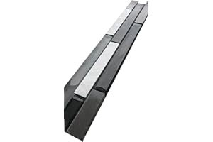 ESTILE MOSAICO Edelstahl Aluminium Glasmosaik Bordüre Alu Schwarz/Silber Stäbe Matte Metall B701