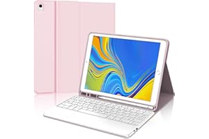 SENGBIRCH Teclado iPad 9 generación con touchpad - Funda Teclado iPad 9 Generación,Teclado táctil magnético Desmontable Español Ñ para iPad 9ª/8ª/7ª Generación 10.2,iPad Pro 10.5,iPad Air 3,Pink