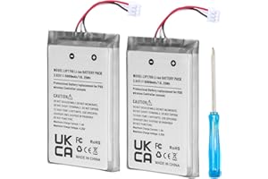 PS5 Controller Batterie-Ersatz, YISHDA 5000mAh LIP1708 Batterie für Sony PS5 PlayStation 5 DualSense CFI-ZCT1W Wireless Controller（2 Pack）