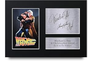 HWC Trading Back To The Future A4 Senza Cornice Firmato Regalo Visualizzazione Delle Foto Print Immagine Autografo Stampato Per Michael J Fox Christopher Lloyd Gli Appassionati Di Cinema