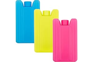 Milestone Camping 25160 Mini Ice Pack Cooler Blocks / Pack of 3 /Multicolor / 100ml Capacity / 10.5cm x 5.5cm