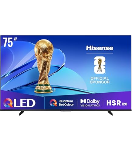 Hisense 65 inch QLED Smart TV E7N-Quantum Dot Colour, AI Picture