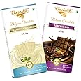 Chocholik Belgium Chocolate - Chocolates Milk Almond Bar and White Coconut and Cardamom Bar - Luxury Belgium Chocolate