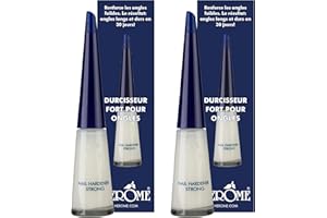 Herome Smalto Rinforzante Unghie Forte Senza Formaldeide. Smalto Rinforzante Unghie Fragili Curativo per Unghie più Dure e Lunghe in 30 Giorni (Nail Hardener Strong) - 2 * 10ml.