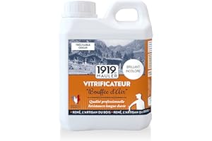 1919 BY MAULER - Vitrificateur parquet & escalier haute résistance - Brillant Incolore - 1L - protection taches, rayures, usure longue durée