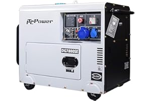 ITC POWER ITCPower Generador Diésel Insonorizado 6300W 230V - Generador Diésel Potente para Casa y Obra Eléctrico Silencioso de Emergencia - Autonomía 10h con Bajo Consumo