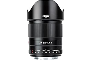 VILTROX AF 23mm F1.4 E-Mount Objektiv,Autofokus APS-C Weitwinkel Festbrennweite Objektiv (52 mm Filtergewinde) für Sony E Mount Kameras A7,A9,A6600,A6500,A6400,A5100 und Nex Serien,schwarz
