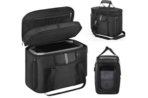 EUGOOCX Tragbare Tragetasche, kompatibel mit ECOFLOW Delta 3 Plus, schützende Aufbewahrungstasche für Kraftstation und Zubehör, mit Mehreren Schnellanschluss- und Wärmeableitungsfenstern