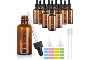 GOTDYBST 12 stycken 50 ml pipettflaska, brun glasflaska anti-UV