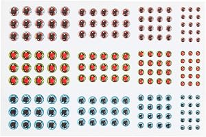 PATIKIL Fiskedrag 3D-ögon 3 mm/4 mm/5 mm/6 mm, 183 st vattentät konstgjord fisk öga flugbindning drag hantverk tackel tillbeh