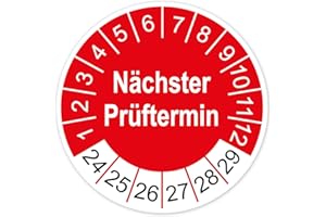 Finest Folia R005 (30) Plaque de test autocollante avec inscription "prochain testé" 2016-2021 UVV 30 mm