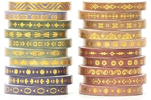 YUBX dünn Folie Gold Washi Tape Set Masking Tape Klebeband Bunt für Kinder, Scrapbooking zubehör, Bullet Journals, Bastel Planer, Handwerk und DIY (Four Seasons)
