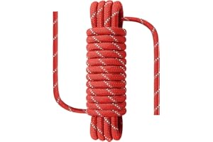 NorthPada 12mm x 5 meter Nylon/Polyester Outdoor Rope for Arborist, Swing, Boating, Marine, Floating, Fishing, Rafting, Hiking, Hunting, Tree, Rafting Red