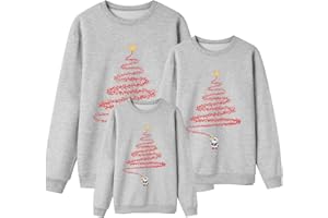 POIUIYQA Sudaderas Navidad Familia Jersey Punto para Hombre Mujer Y Niños Jersey Navideñas Familiares Jerseys de Navidad para Parejas para el Invierno Sudadera Navideña Rojo Familiar Mujer