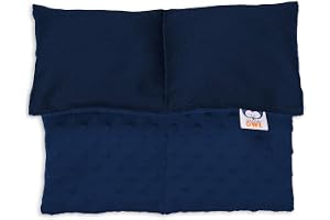 Sensory Owl Mjuk Vikt Kudde - Sensoriskt Lugnande - Tung - mot Ångest - Lindra Stress - Djupt Tryck - Lekterapiutrustning - Bomull och Mjukt Minkytyg - Marin, 4kg