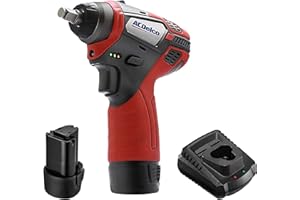 ACDelco ARI12104P G12 Series 3/8" Power Impact Wrench 10.8V Cordless Li-ion Electric Power Tool Kit with 2 Batteries & Charger (122 Nms / 90 ft-lbs Torque)