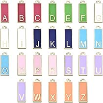 10/26 Pezzi Ciondoli Con Lettere In Lega Smaltata, Ciondoli