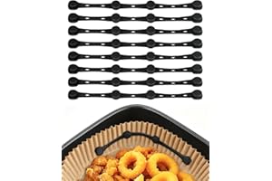 MOWETOO Magnete für Airfryer Backpapier, 8 Stück Silikon Magnete Airfryer Zubehör Verhindern Backpapier von Abdeckung Lebensmitteln, Heißluftfritteuse Zubehör für Ninja,Philips,Cosori