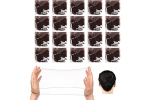 Giantree 20 szt. siatk do włos dla kobiet, pojedynczo zapakowane, niewidoczne i elastyczne siatk na włosy do koka i baletu, Kawa, 16cm