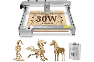 LASER TREE K1 Pro 30W Macchina per incisione laser con potenza ottica e assistenza ad aria, Incisore laser per legno, acrilico, metallo, Supporto per incisione offline con un clic
