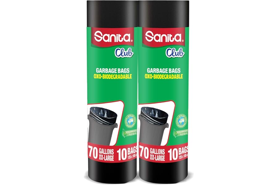 Sanita Club Garbage Bags, Twin Pack (70 Gallon)