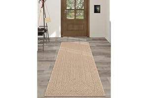 the carpet Kansas - Tapis pour l'intérieur et l'extérieur Robuste au Look Naturel de Jute, résistant aux intempéries, Convient pour la terrasse et Le Jardin, 60 x 180 cm