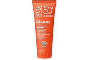 SVR - Sun Secure Lait SPF50+ - Lait solaire hydratant invisible – Très haute protection UVA, UVB, infrarouge et lumière visible – Peaux sensibles – Niacinamide, Vitamine E – 100 ml