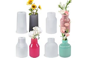 ELICNA 4pcs Molde de Florero,Moldes Resina Silicona Floreros Molde de Silicona Diy Jarrones Molde de Jarrón de Silicona Resina Jarrón Molde Regalo Dia de la Madre