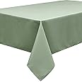 HomeDirectIE Extra Large Stain Resistant Rectangular Fabric Tablecloth Table Cover 140x240cm 55"x94" (Sage Green)
