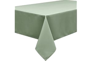 Home Direct Tovaglia da tavola, in poliestere, rettangolare 150x300cm (Verde Salvia)