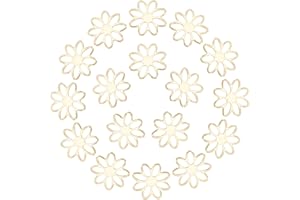 UNICRAFTALE Breloques Fleurs Breloques Acier Inoxydable Pendentifs Creux Lisses Breloques de liaison de fleurs métalliques pour bijoux fabrication Craft