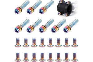 SHISHENG Bicycle Stem Bolt 24Pcs Bike Stem Tapered Bolts Screw Handlebar Stem Screws Bike Fixed Stem Bolts Stainless Steel Bike Screws with 8Pcs M5 * 26mm Long Screw and 16Pcs 12mm Short Screw for Bicycle