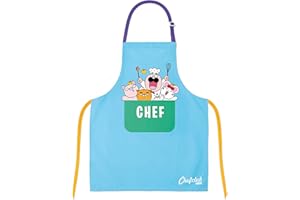 Die Chefclub Kids Schürze: Mit der Schürze aus Bio-Baumwolle, ist ihr kleiner Küchenchef von Morgen bereit, die Küche unsicher zu machen!