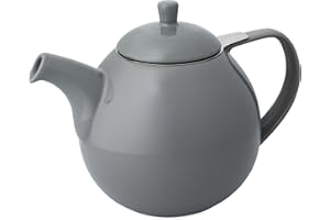 FORLIFE Curve Teekanne mit Teesieb, 1,3 l, Grau