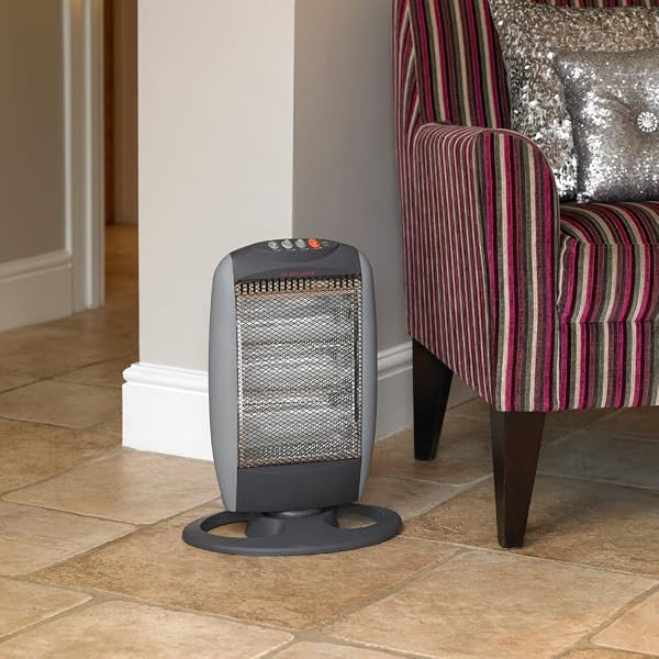 Kingfisher 1200w Small Oscilating Halogen Heater - 3 Heat Settings :  Amazon.co.uk: Home u0026 Kitchen
