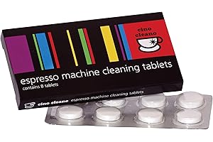 Cino Cleano Coffee Machine Cleaning Tablets (8) by Cafetto Australia | Compatible with home coffee machines | Espresso Machine Cleaning Tablets - Safe for your machine and you