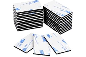 ZISMA Double Sided Sticky Tape 50 Pcs Heavy Duty Strong Mounting Adhesive Foam Pads Waterproof Rectangle (50mm x 30mm)