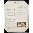 NJ Single Black Restaurant Menu Cover Holder, Single View Menu Holder, Restaurant, Bar, Lounge, Drinks, Wine List for A4 Size: 1 Pc.