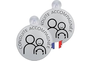 Caremore Conduite Accompagnée (Lot de 2) - Ventouses Réfléchissantes 15 cm avec Système Anti-Chute - Haute Visibilité Nocturne pour Voiture/Pare-Brise - Résistants UV/Pluie - Normes Sécurité Routière