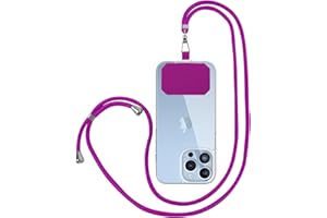 Drucilla Tour de Cou Telephone Universelle Cordon Telephone Collier Longe Réglable, Lanières de Téléphone en Bandoulière Portable avec Patchs pour Cou et Poignet pour Téléphone et Porte-clés