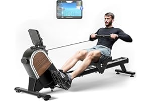 ‎CHAOKE 2025 Neu Rudergerät für Zuhause, CHAOKE Magnetisches Rudergerät, App-Kompatibel, Rowing Machine mit 16 Widerstandsstufen und Dual-Slide-Rail, Leicht zu Montieren, Belastbar bis 160KG