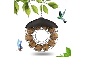 SUNSHINE SMILE Meisenknödelhalter,Futterspender Vögel,Vogelfutterspender,Meisenknödelhalter zum Aufhängen,Futterstation Vögel,Vogelfutterhaus zum Aufhängen,Relaxdays Futterstationen für Wildvögel