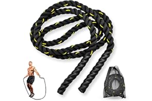 Bomvabe Boxing Skipping Rope for Adults Fitness, Weighted Jump Rope 9.8 ft for Men Women, Heavy Skipping Rope Workout for Muscles Building