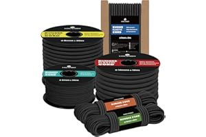 Kamu Synber Tendeur Élastique Corde Elastique 6mm x 10m Sandow Elastique pour Bâche, Remorque, Bateau, Camping | Noir