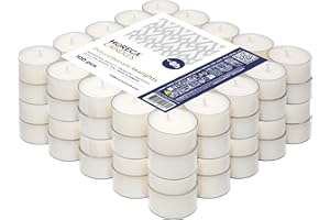 ‎HORECA CANDLES Horeca Candles - Theelichter Transparente Hülle - 8 Stunden Brenndauer - Weiß - 100 Stück Klar Teekerzen - Ohne Duft - Kerzen in Durchsichtigem Behälter