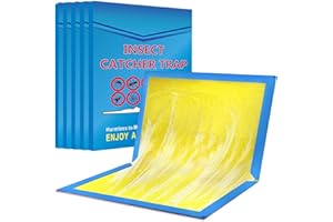 MOSSOKO Sticky Traps - Multi-Use Boards Pest Traps Boards - Sticky Pads Board Gum Pads for Commercial Home Indoor Outdoor Garden Garage Kitchen Office (5 Pack)