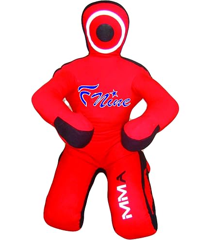 Mannequin D'entraînement En Vinyle 180 Cm – Pour MMA, BJJ, Judo, Lutte, Sans Rembourrage, Capacité 45 Kg, Rouge