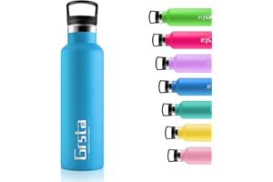 Grsta Borraccia Termica, Bottiglia Termica 350ml/500ml/750ml/1l, Borraccia Acciaio Inox Senza BPA, Bottiglia Acqua Isolamento Sottovuoto, Borracce Termiche per Bambini, Adulto, Scuola, Sport, Bici