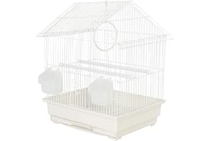 KCT Lima Small Exotic Portable Bird Cage Travel Box- White